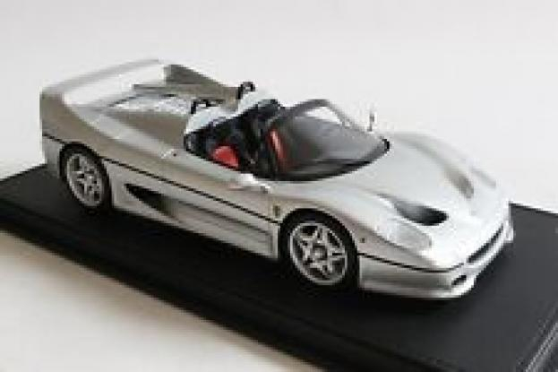 BBR Ferrari F50 Coupe 1995 Spider Version Metallic Silver Nurburgring P18190E