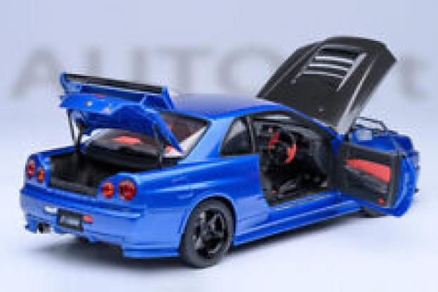 AUTOart Nissan Skyline GT-R R34 Z-tune Bayside Blue Carbon 77460