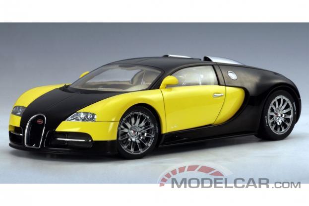 AUTOart Bugatti EB 16.4 Veyron Show Car Black Yellow 70904