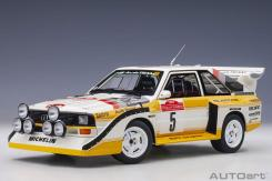 AUTOart Audi Sport Quattro S1 Rally San Remo 1985 winner W. Rohrl C. Geistdorfer 5 88503