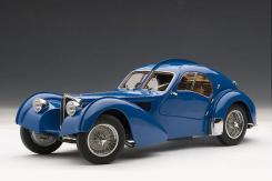 AUTOart Bugatti 57 S Atlantic 1938 Blue with Metal Wire-Spoke Wheels 70943