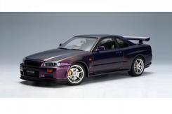 AUTOart Nissan Skyline GT-R R34 V-Spec Upgraded Midnight Purple 77305