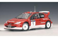 AUTOart Peugeot 206 WRC 2003 M.Gronholm T.Rautiainen 1 Winner of Rally Argentina 80356