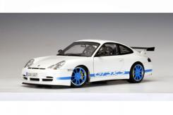 AUTOart Porsche 911 996 GT3 RS 2004 White with Blue Stripes 80472